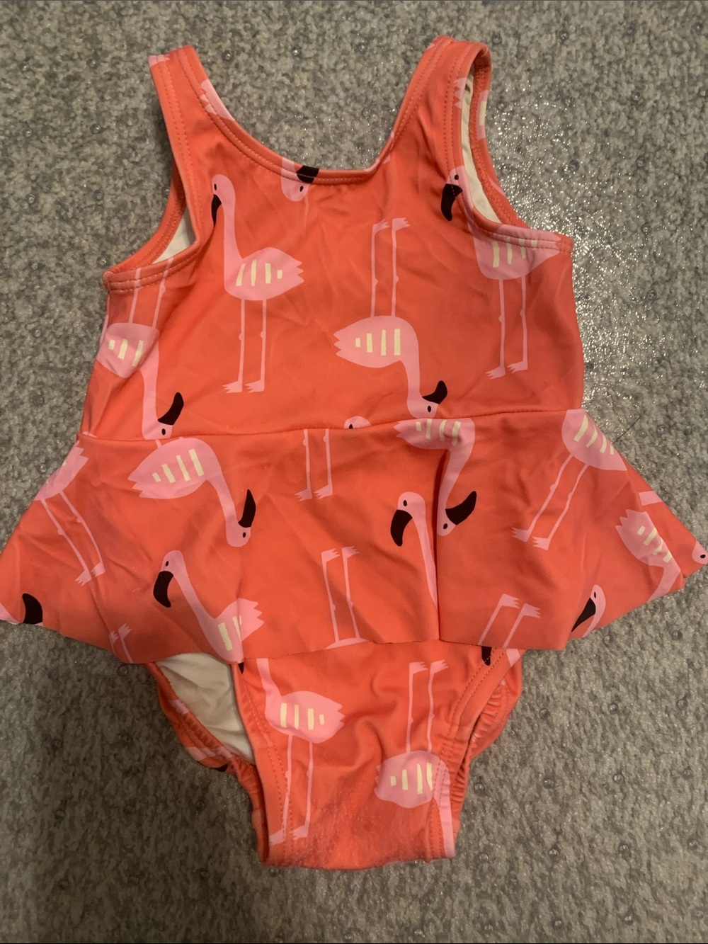 Hanna Andersson 6-12 mo Swimsuit with skirt attached 🦩 Flamingo pattern